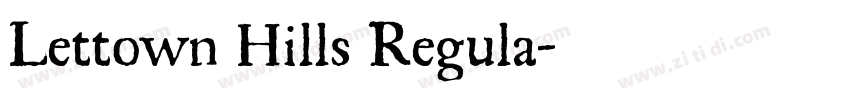 Lettown Hills Regula字体转换